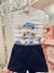 CONJUNTO INFANTIL BLUSA URSINHA E SHORTS AZUL