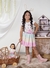 CONJUNTO COELHINHO BLUSA E SAIA TAL MENINA TAL BONECA