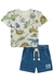 CONJUNTO CAMISETA DINO STEGOSAURUS E SHORT JEANS LUC BOO - comprar online