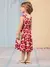 Vestido Animê floral vermelho fruit print - comprar online