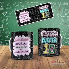 Caneca Xícara Flork Professora | Professora Nota 10