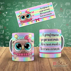 Caneca Xícara Flork Professora | A Professora Pega na Sua Mão