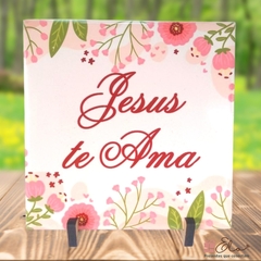 Azulejo Quadro Cerâmica - Jesus Te Ama