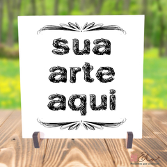 Azulejo de Cerâmica Personalizado com Sua Foto ou Mensagem