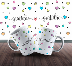 Caneca de Porcelana Motivação Frase Gratidão