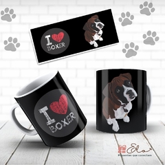 Caneca Porcelana Pet I Love Boxer