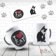 Caneca de Porcelana I Love Cat