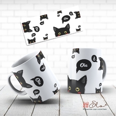 Caneca de Porcelana Pet Cat Oie