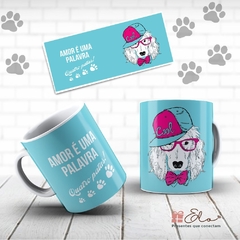 Caneca de Porcelana Pet Amor é Uma Palavra