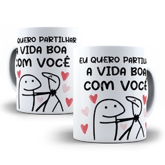 Caneca de Porcelana Flork Bento - Quero partilhar a vida boa com você