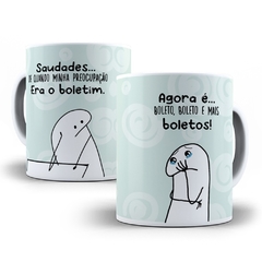 Caneca de Porcelana Flork Bento - Saudades de quando minha preocupação era com boletins