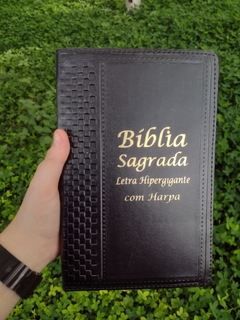 Bíblia Sagrada Evangélica com Letra Gigante e Harpa Masculina