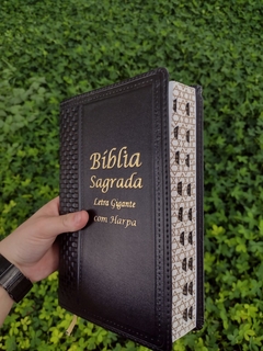 Bíblia Sagrada Evangélica com Letra Gigante e Harpa Masculina - comprar online