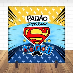 Quadro Azulejo De Presente – Dia dos Pais - Pai Meu Herói