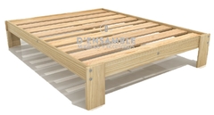 Base Cama Queen Size Box De Madera De 1ra, Desarmable