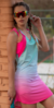 VESTIDO AZUL COM ROSA - PMG Sport Wear