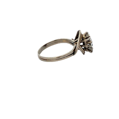 950 platinum rosette ring with diamonds - Joyería Alvear