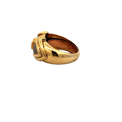 Anillo moderno de oro 18 kt y brillantes - comprar online