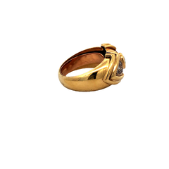 Modern ring in 18 kt gold and diamonds - Joyería Alvear