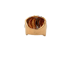 18kt White Red and Yellow Gold Modern Ring - Joyería Alvear