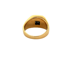 18kt Gold Man Ring with Brilliant English on internet