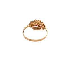 18K Gold Ruby and White Sapphires Ring - buy online