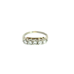 Anillo Cintillo Oro 18 Kt y Brillantes