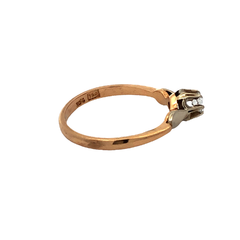 Antiguo anillo solitario oro 18 kt y zafiro central - comprar online