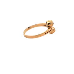Valuable 18 kt gold pinch ring and European diamonds - buy online