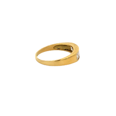 18 kt gold ring and natural white sapphires - Joyería Alvear