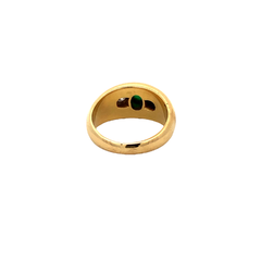 Ring 8.3 grams 18 kt gold-Colombian natural emerald and diamonds on internet