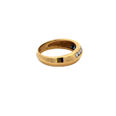 18 kt gold ring blue and white sapphires - buy online