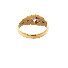 Men's Solitaire Ring. 18kt gold. Platinum 950 And Diamonds - buy online