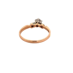 18kt gold solitaire engagement ring. platinum and sapphire on internet