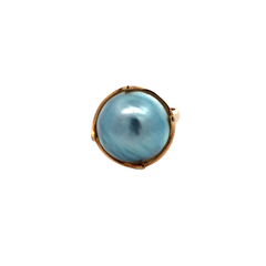 Natural color pearl ring