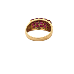 18 Kt Gold Ring with Rubies and Diamonds on internet