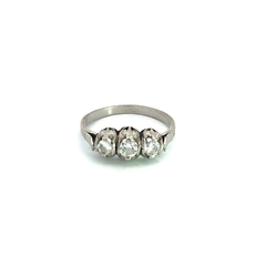 Anillo Tricillo Platino 950 Y 0.55 Ct Brillantes