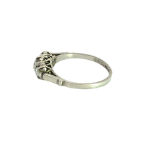 Triple Ring In 950 Platinum And Diamonds - Joyería Alvear