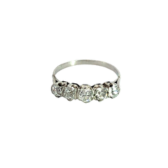 Beautiful 950 platinum headband ring with diamonds