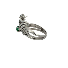 Important ring 7.4 grams platinum 950 Colombian natural emeralds and brilliants - Joyería Alvear