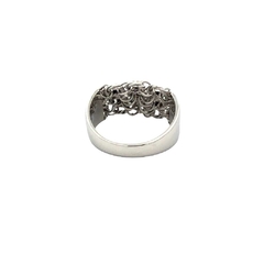 18 kt white gold ring with diamonds - buy online