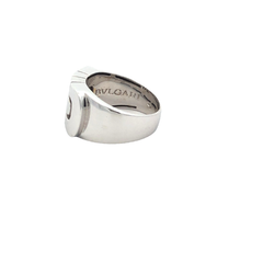 Impressive 18 Kt White Gold Bvlgary Ring Parentesi Model - Joyería Alvear
