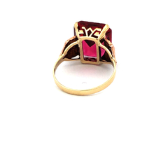 Ruby and diamond 18 kt gold ring - buy online