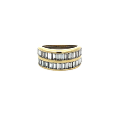 Endless medium double ring 18 kt gold and diamonds