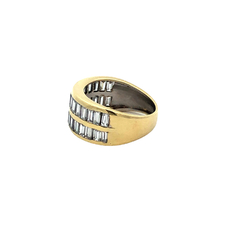 Endless medium double ring 18 kt gold and diamonds - Joyería Alvear
