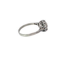 Brilliant Platinum Artdeco Solitaire Engagement Ring - Joyería Alvear