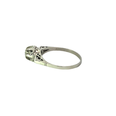Art deco platinum 950 solitaire engagement ring and brilliant of 0.50 ct on internet