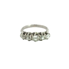 Old 950 platinum headband ring with diamonds