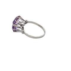 18 Kt white gold and Amethyst ring - buy online