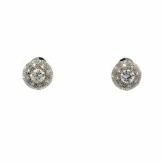 Valuable 2.2 ct diamond earrings in 950 platinum